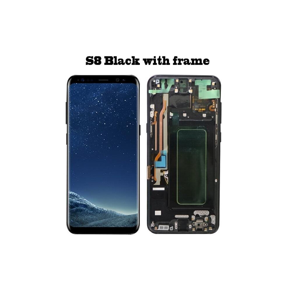 (S8 ) Original Super Amoled S8 Lcd With Frame For Samsung Galaxy S8 G950 G950f Display S8 Plus G955 G955f Touch Screen Digitizer Black 6018737692614