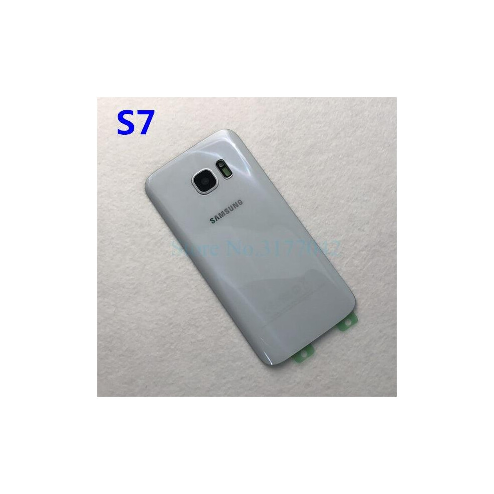 (S7 ) Samsung Galaxy S7 G930f / S7 Edge G935f Back Glass Battery Cover Rear Door Housing Case Samsung S7 Edge Back Glass Cover White 6018741155174