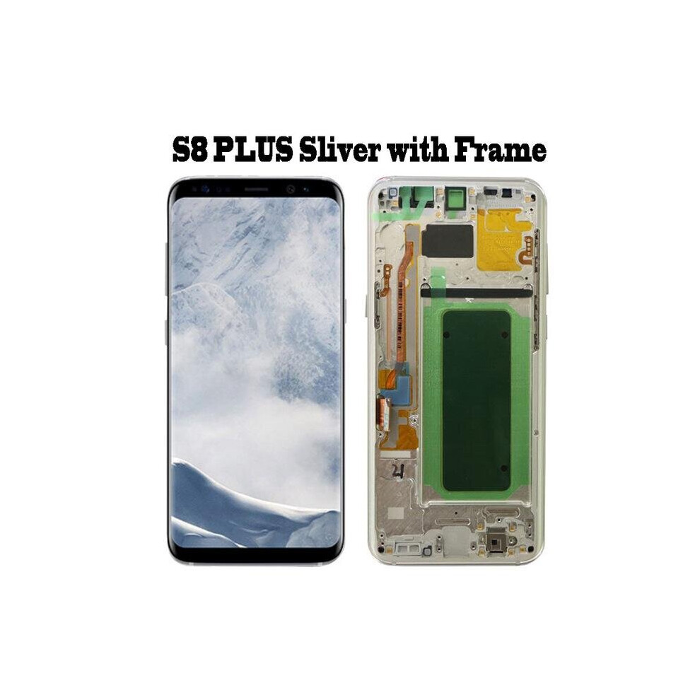 (S8 Plus Sliver) Original Super Amoled S8 Lcd With Frame For Samsung Galaxy S8 G950 G950f Display S8 Plus G955 G955f Touch Screen Digitizer 6018746016074