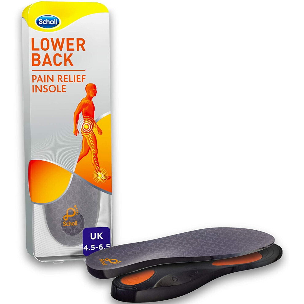 Scholl Orthotic Insole Lower Back Pain Relief, Small, UK Size 4.5-6.5