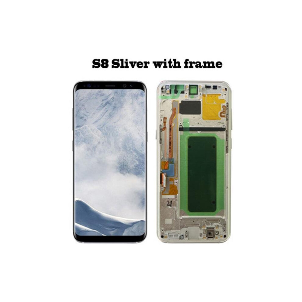 (S8 Sliver) Original Super Amoled S8 Lcd With Frame For Samsung Galaxy S8 G950 G950f Display S8 Plus G955 G955f Touch Screen Digitizer 6018735818856