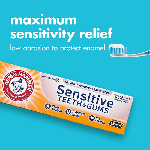 Arm & Hammer, Αντικαβίτυο Φθορίου Σόδα, Εύπεπτος, Αναζωογονητική Μίνθος, 4,5 oz (127 g) 1