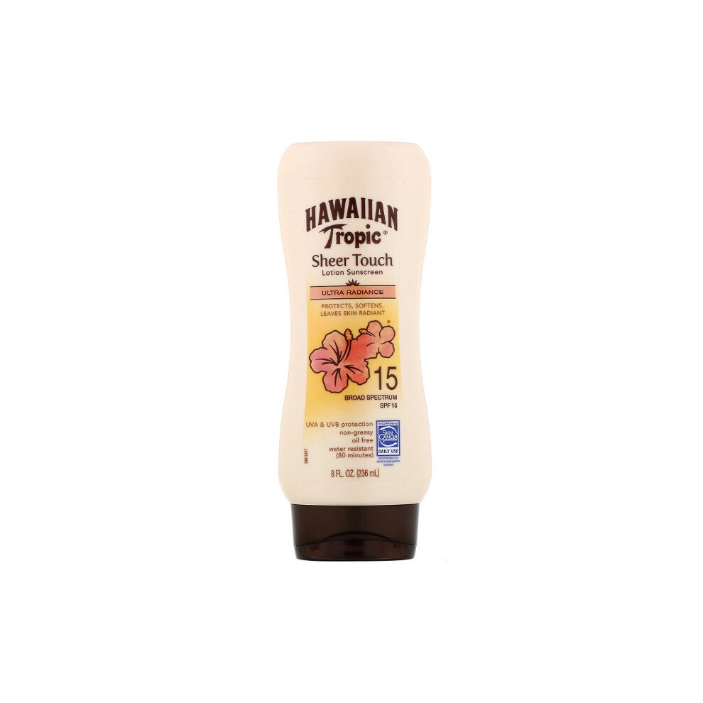 Hawaiian Tropic, Sheer Touch, Lotion Sunscreen, SPF 15, 236ml