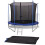 VidaXL vidaXL Safety Net PE Black for 3.05m Round Trampoline Kids Play Enclosure Mesh 1