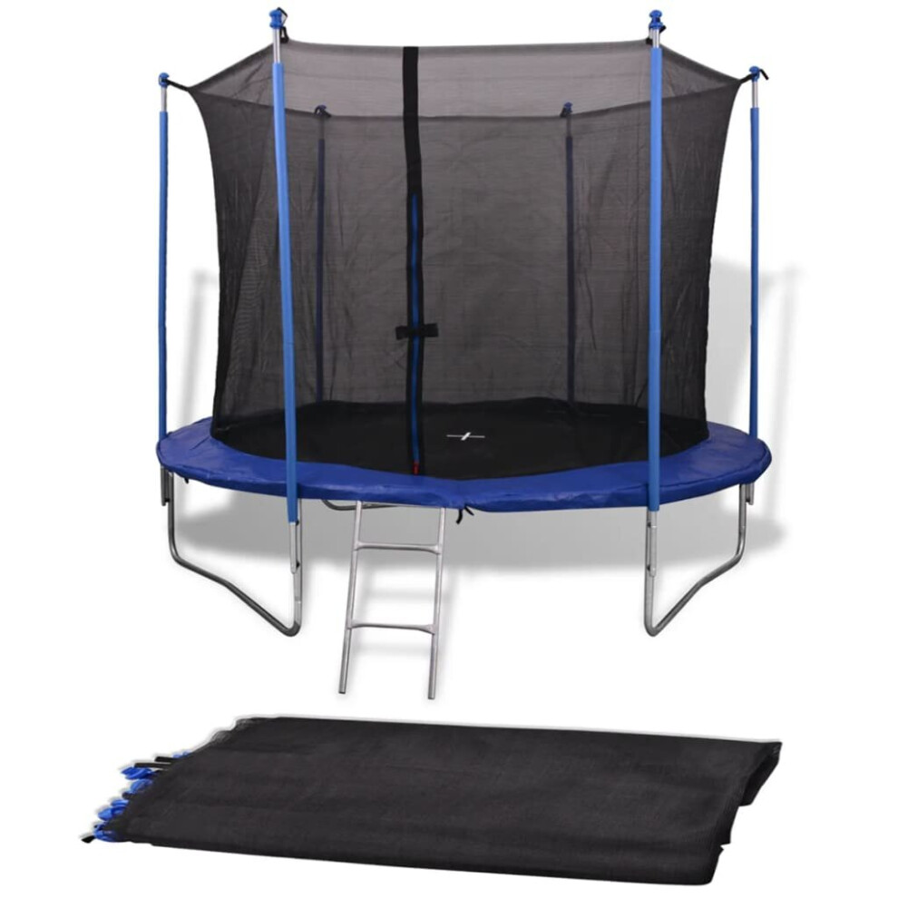 Vidaxl Safety Net Pe For 3.05M Round Trampoline Kids Play Enclosure Mesh Black