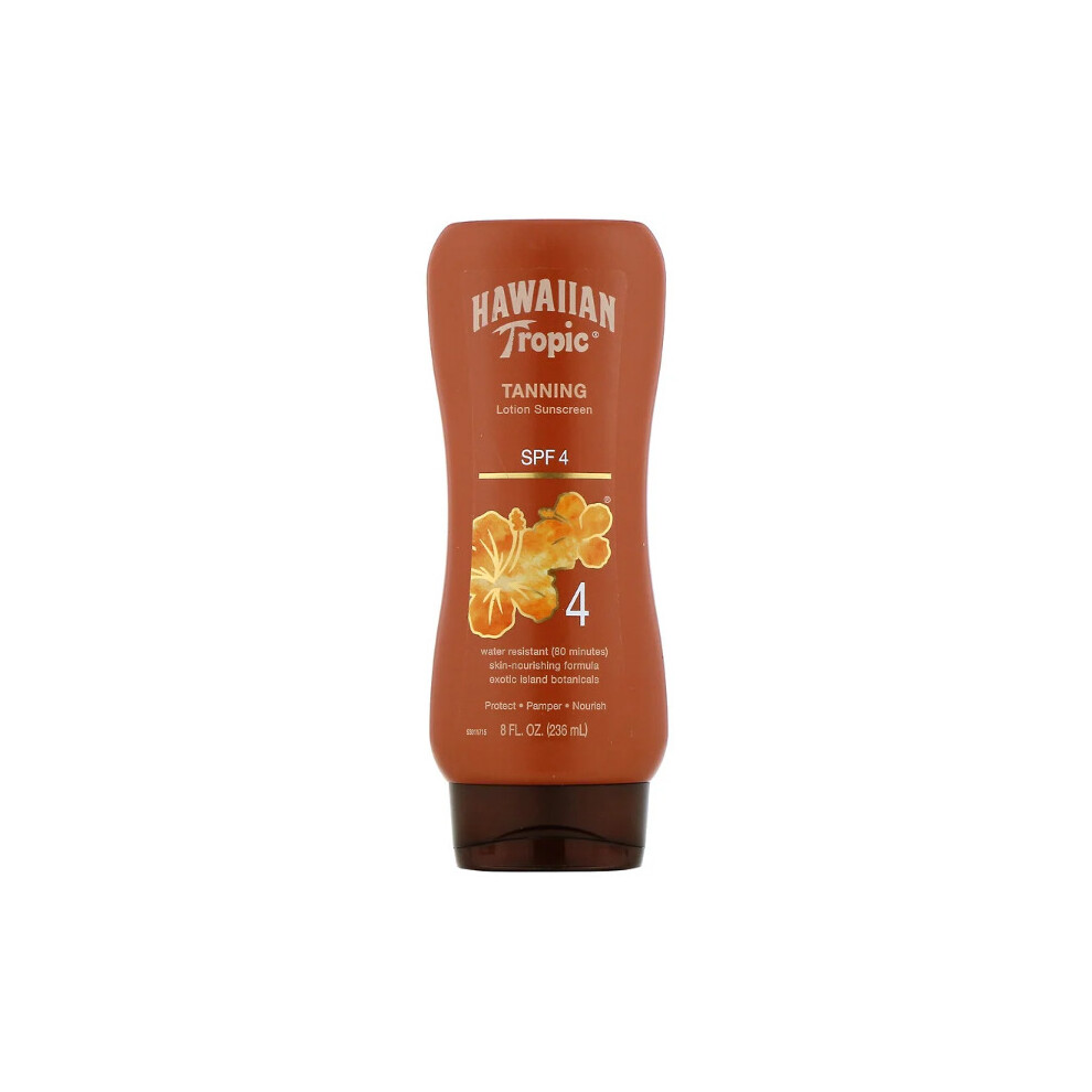 Hawaiian Tropic, Tanning, Lotion Sunscreen, SPF 4, 236ml