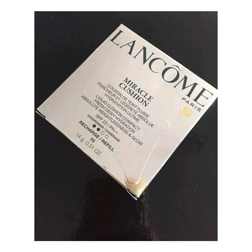 LANCOME Miracle Cushion - Liquid Cushion Compact REFILL 05 Beige Ambre BRAND NEW