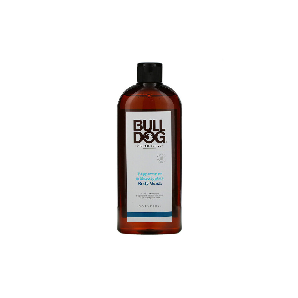 BULLDOG Mens Skincare and Grooming Body Wash Peppermint and Eucalyptus 16.9 Fluid Ounce