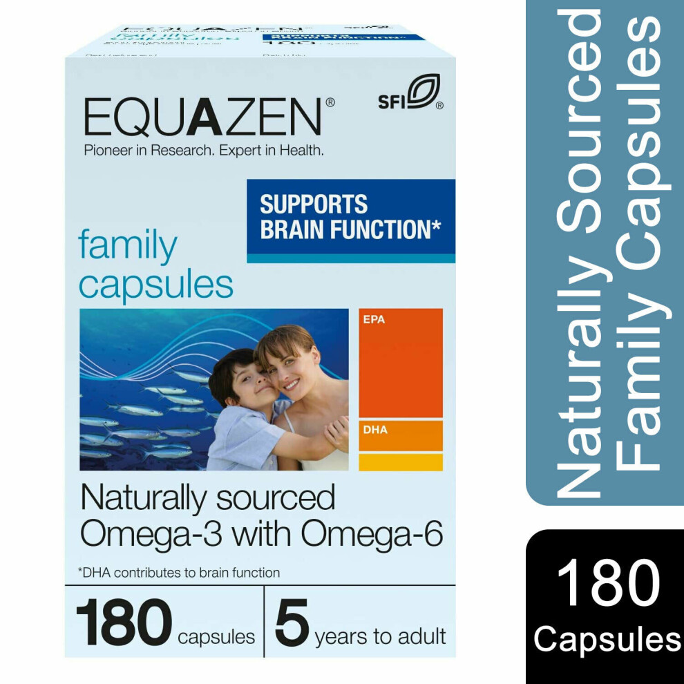 Equazen Naturally Sourced Family Capsule Omega-3 With Omega-6, 180 Capsules