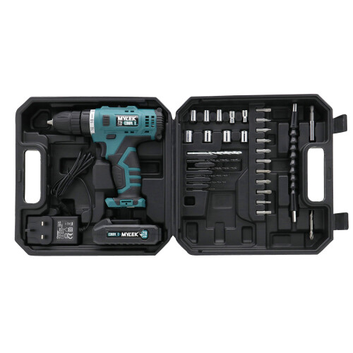 MYLEK MYLEK 21V Compakt Cordless Drill & 29pc Accessory Kit 2