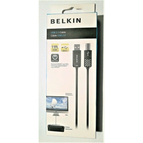 Belkin Belkin 11ft/3.3m USB-A to USB-B Cable - Black