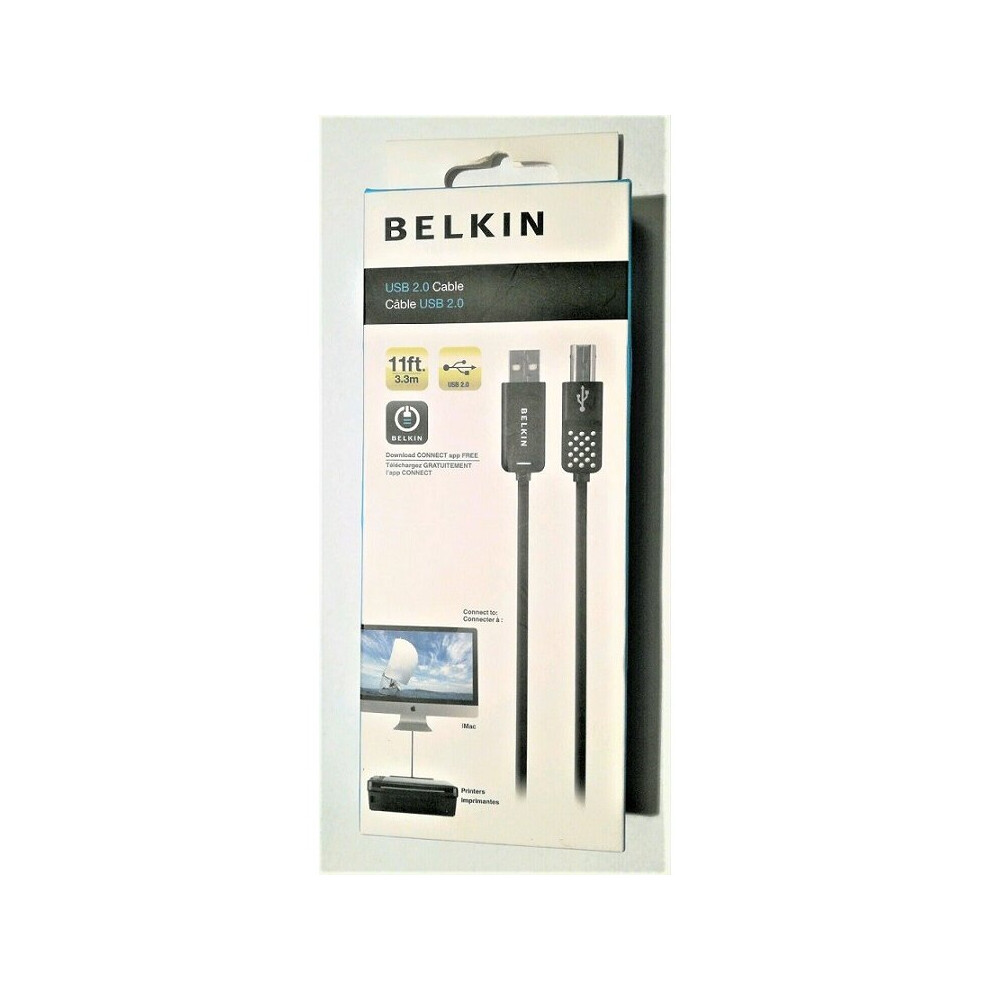 Belkin 11ft/3.3m USB-A to USB-B Cable - Black