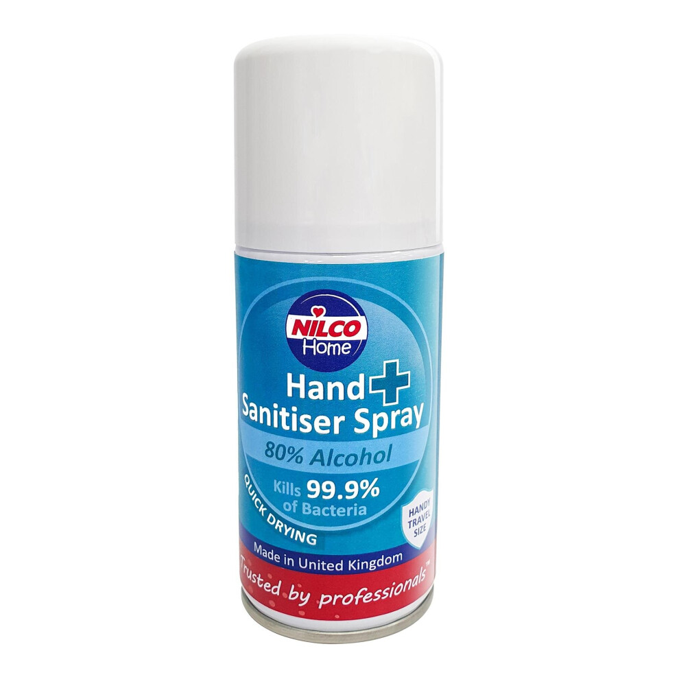 Nilco Hand Sanitiser Antibacterial Sanitising Aerosol Spray - 150Ml