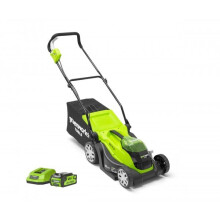 Garden Equipment - Greenworks G40LM35K2X 35cm Cordless Rotary Mower c/w 2ah Battery & Charger