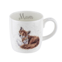 Wrendale Mum Foxes Large Mug - 400ml Fine Bone China, Dishwasher & Microwave Safe - Ideal Mother's Day Gift (MMQZ4020-XD)