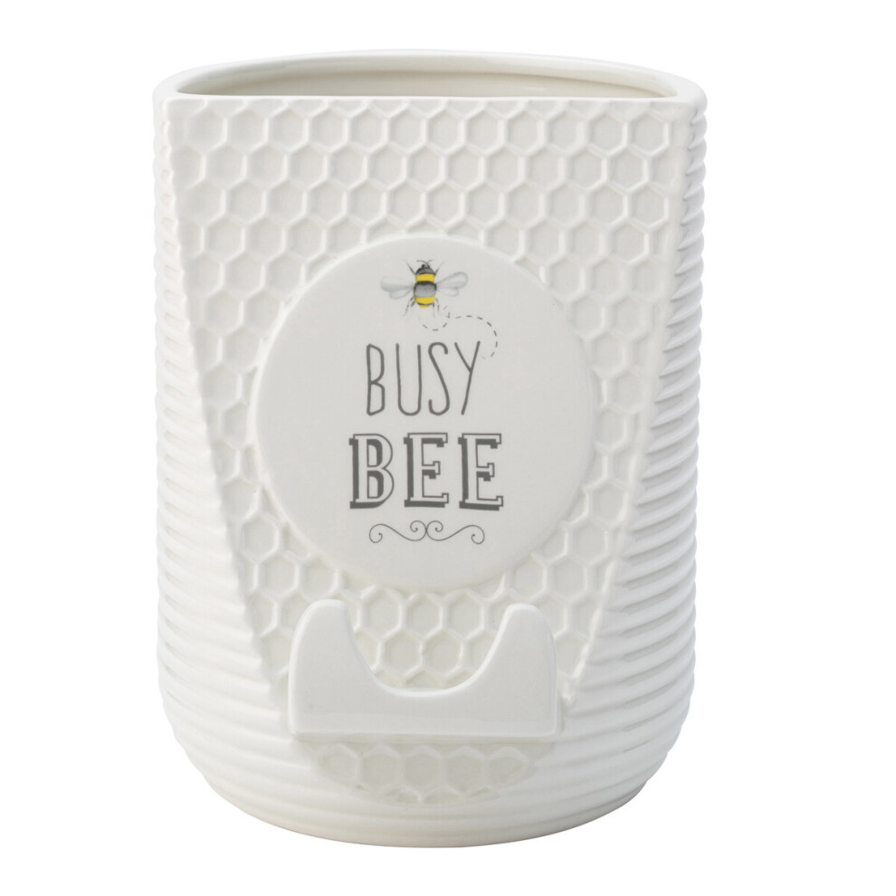 English Tableware Bee Happy Utensil Pot