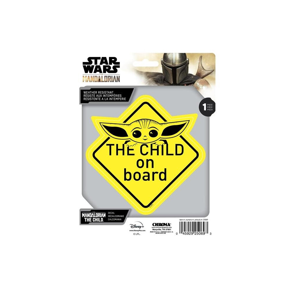 Star Wars 804477 Star Wars the Mandalorian the Child on Board Decal