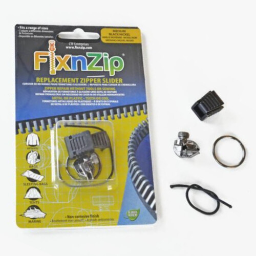 FixNZip Replacement Zipper Slider?Zip Puller Repair Kit?Medium Nickel
