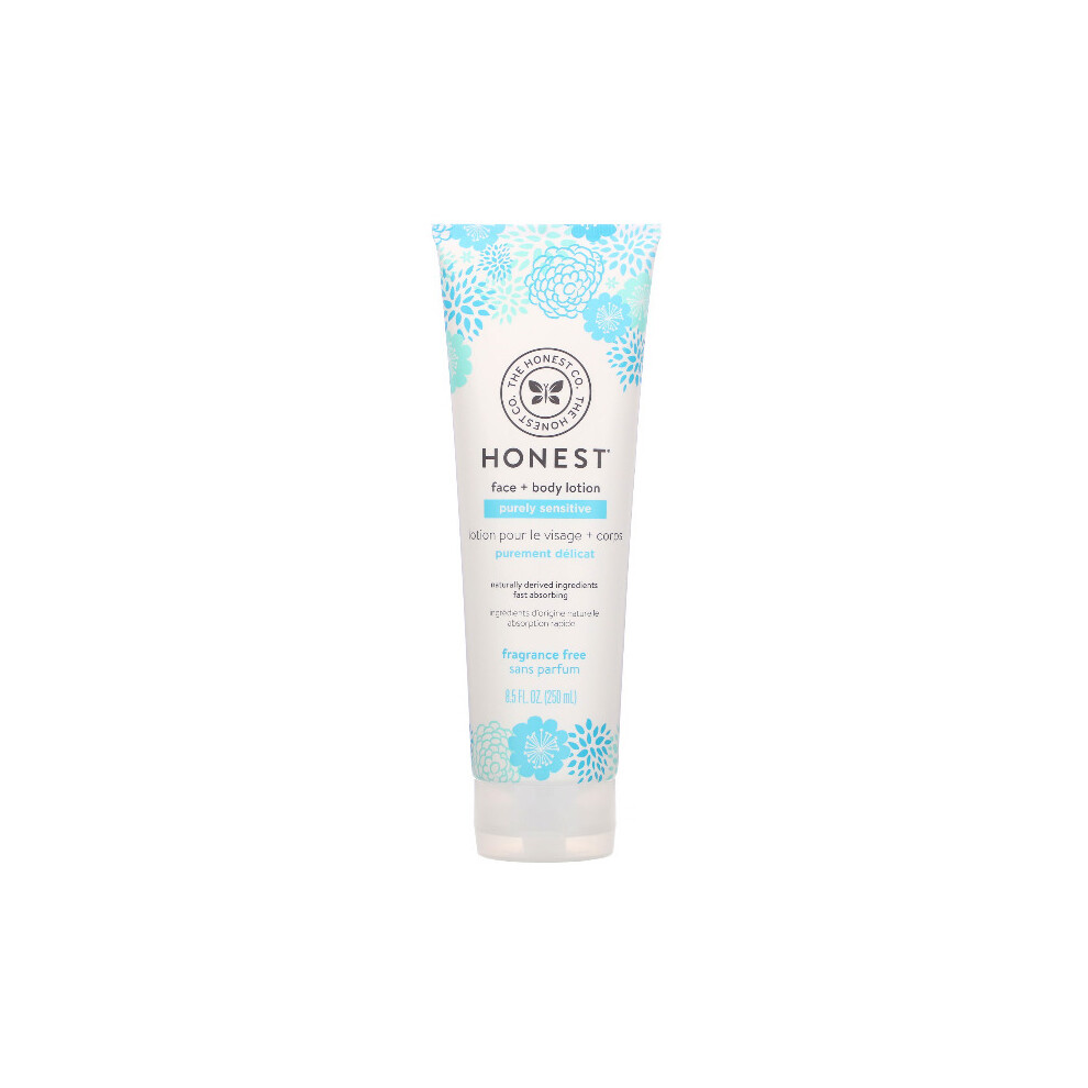 The Honest Company, Sensitive, Face & Body Lotion, Fragrance Free, 250ml