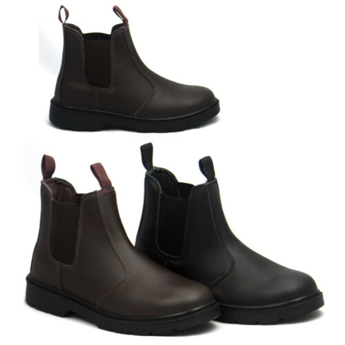 (6, BROWN) Blackrock Dealer Steel Toe Cap Protective Safety Slip On Boots