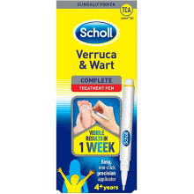 Scholl Verruca & Wart Complete Treatment Pen with TCA-Active Gel – Easy One-Click Applicator, 4-Day Treatment, Visible Results in 1 Week