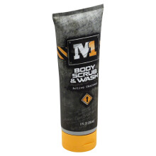 M1 Active Charcoal Body Scrub And Wash 236ml