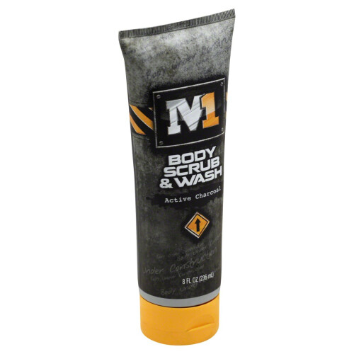 M1 Active Charcoal Body Scrub And Wash 236ml