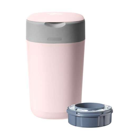 Tommee Tippee Tommee Tippee Twist & Click Nappy Disposal Bin - Gentle Pink 1
