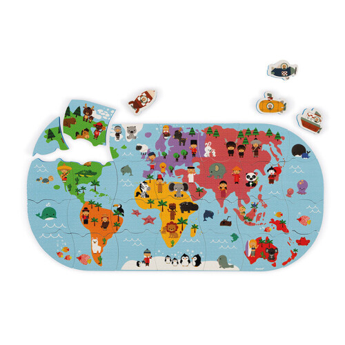 Janod Janod Bath Explorers Map - Plush Soft Toy 2