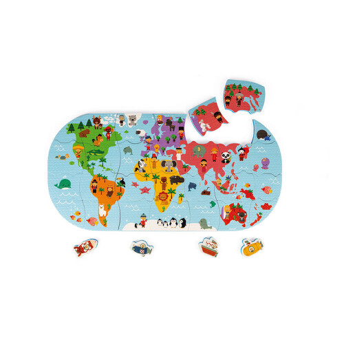 Janod Janod Bath Explorers Map - Plush Soft Toy 1