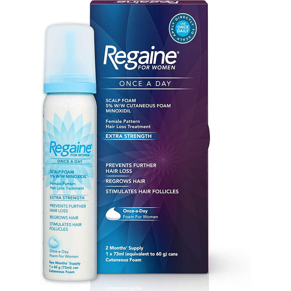 Regaine for Women Once A Day Hair Loss & Regrowth Treatment, 73 ml, 2 Month Supply