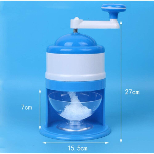 Portable Hand Crank Manual Ice Shaver Crusher Shredding Snow Cone Maker Machine 2