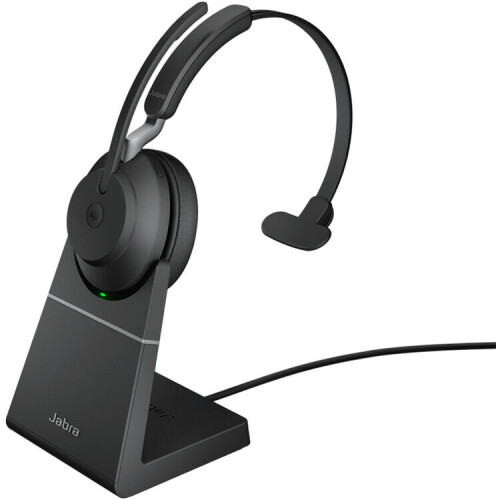 Jabra Jabra Evolve2 65 Mono Wireless On-Ear Headset (Microsoft Teams, USB Type-C, Black) 1