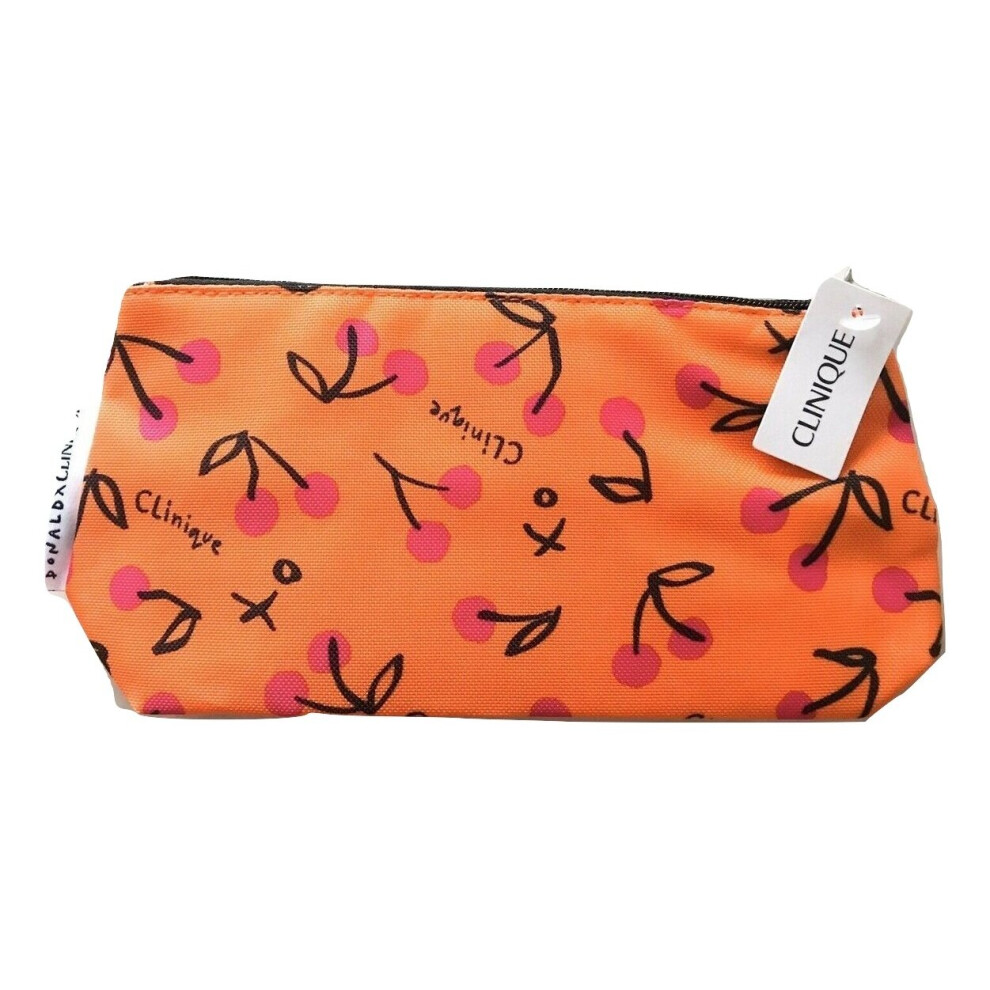 Clinique Donald X Cherry Orange Makeup Bag