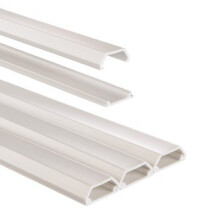 Hama PVC Cable Duct, angular, 100/2.1/1.0 cm, white, 3 pieces