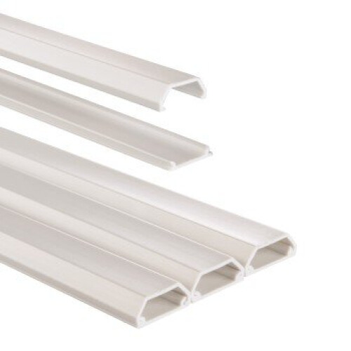 Hama Hama PVC Cable Duct, angular, 100/2.1/1.0 cm, white, 3 pieces