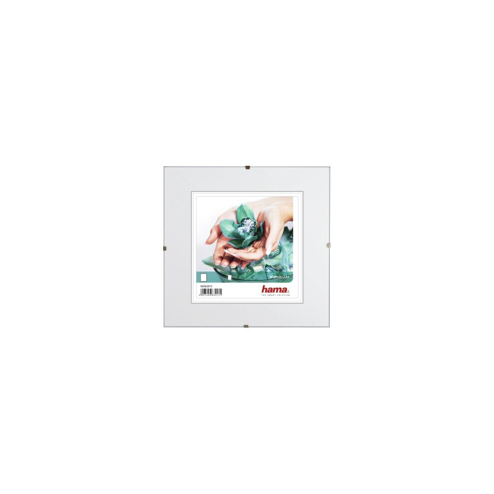 Hama "Clip-Fix" Frameless Picture Holder, normal glass, 20 x 20 cm