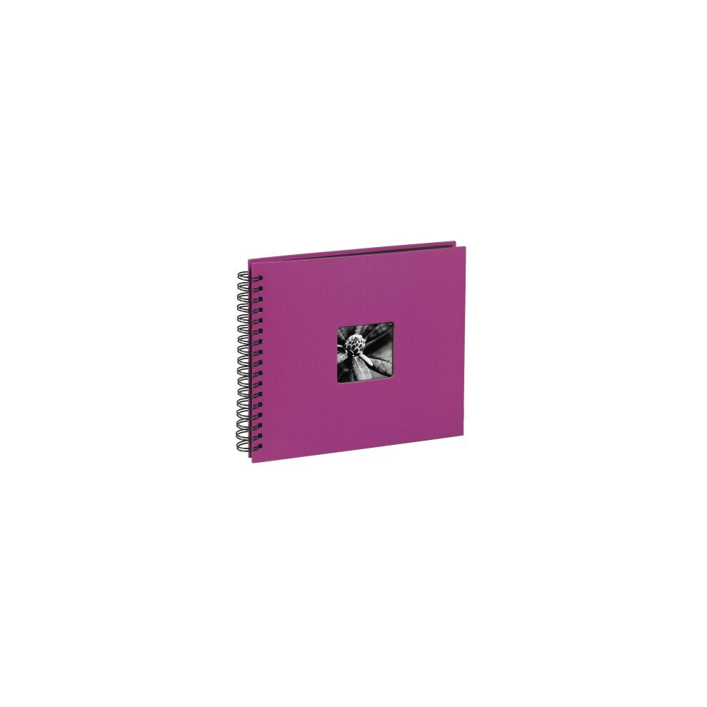 Hama "Fine Art" Spiral Album, 36 x 32 cm, 50 Black Pages, pink