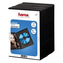 Mustat tyhjät DVD-kotelot - HAMA - 10 kappaletta - Kapasiteetti 1 DVD