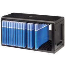 Estante para CDs - HAMA - Suporte para CDs 20 - Preto - Dimensões 289x125x157 mm - Capacidade 20 CDs