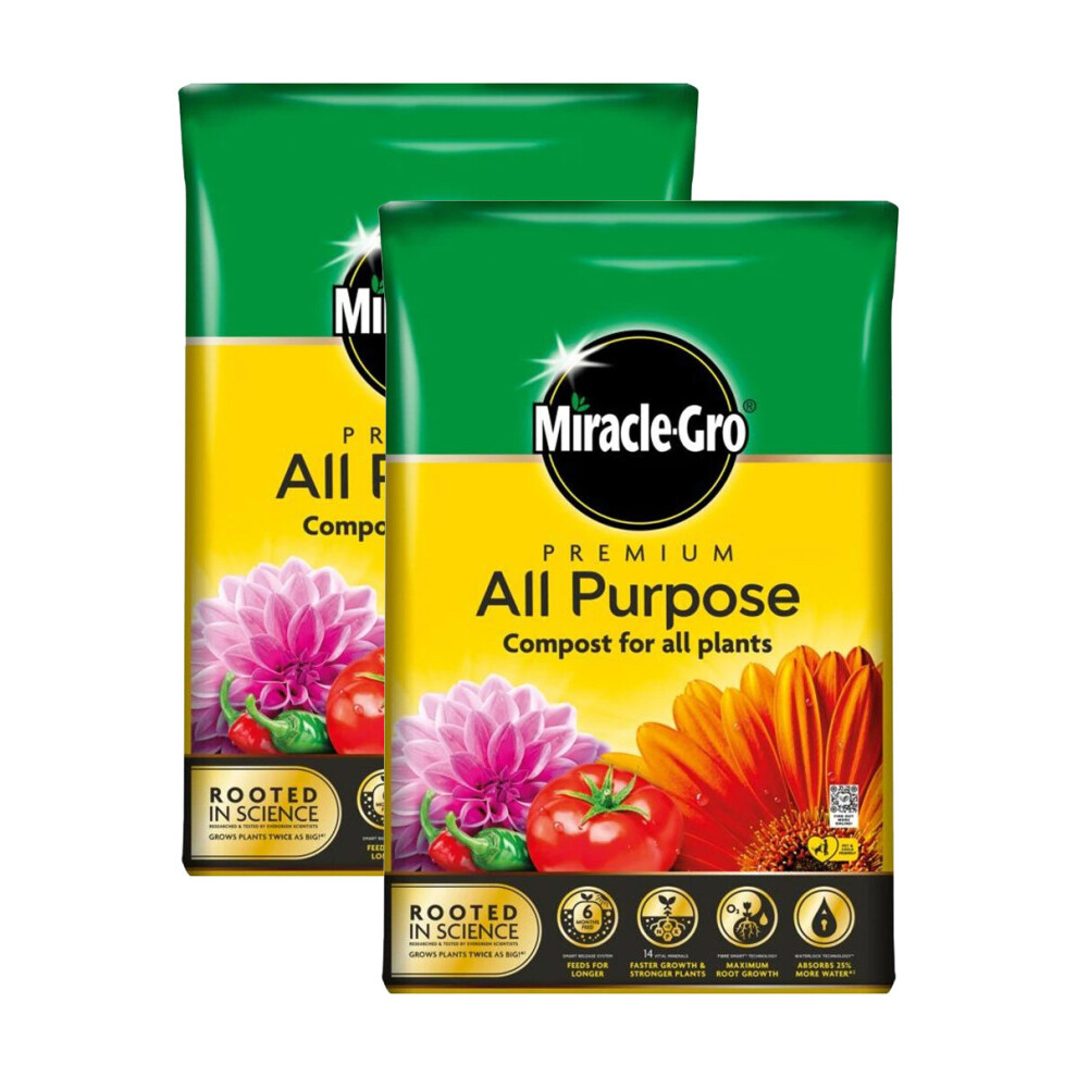 Miracle-Gro All Purpose Compost Multibuy - 2 x 40L Bags