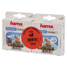 Hama 007103 - Transparante fototape, 1000 stuks (2 pakketten van 500 stuks)