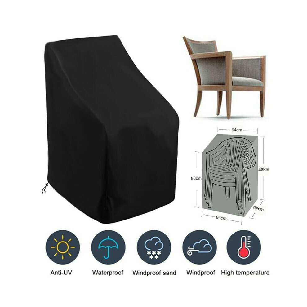 Waterproof Stacking Chair Cover Outdoor Garden Patio Furniture Chairs UV Cover