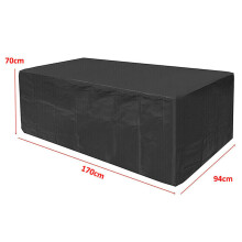 (Black, 170*94*70CM) Heavy Duty Waterproof Garden Patio Furniture Cover Outdoor Large Rattan Table