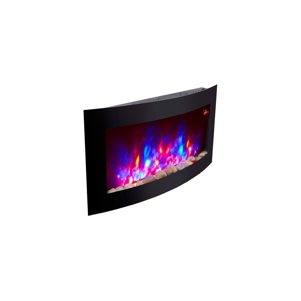 TruFlame Wall-Mounted 7-Colour Arched Electric Fire With Pebble Effect