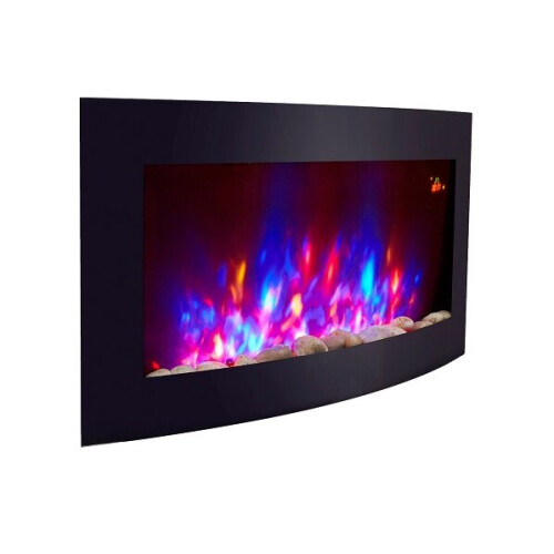 TruFlame Wall-Mounted 7-Colour Arched Electric Fire With Pebble Effect 1