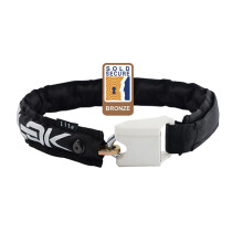 (6 MM X 75 CM, Black / White) Hiplok Lite Wearable Chain Lock Waist 24-44 Inches