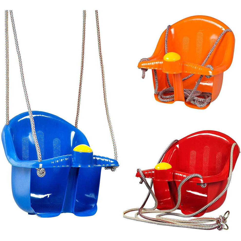 The Magic Toy Shop Children's Outdoor Safety Swing Seat & Ropes Set