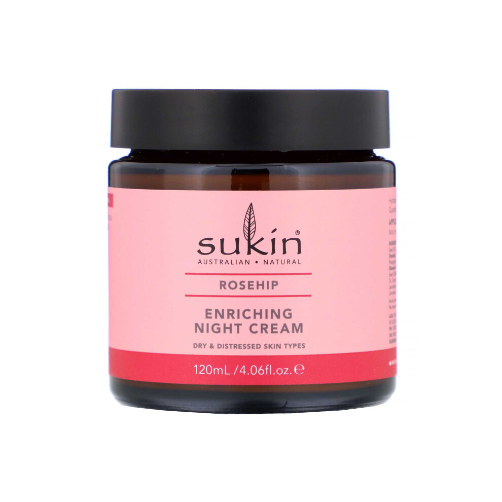 Sukin Rosehip Night Cream Enriching Paraben Free 120ml For Dry Skin