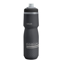 Botella de Agua Aislante CamelBak Podium Chill - Fácil de Exprimir - 24oz, Rojo Fuego/Blanco